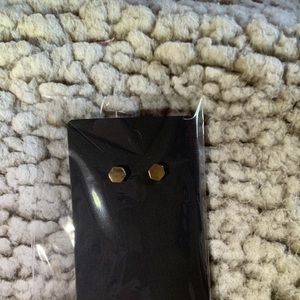 Golden Hexagon Earrings